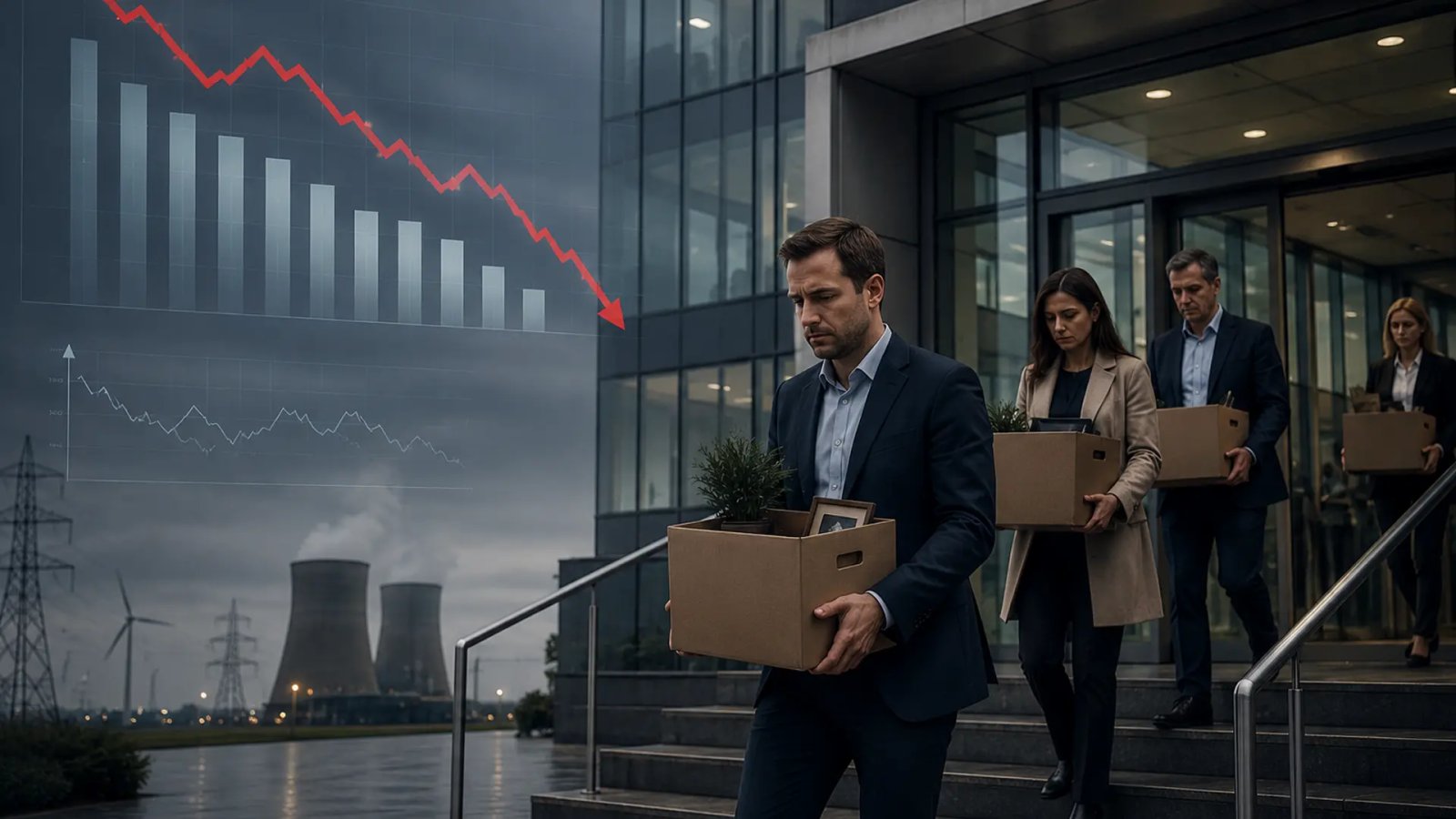 A modern energy company office building representing Centrica as the business announces job reductions and reports lower earnings.