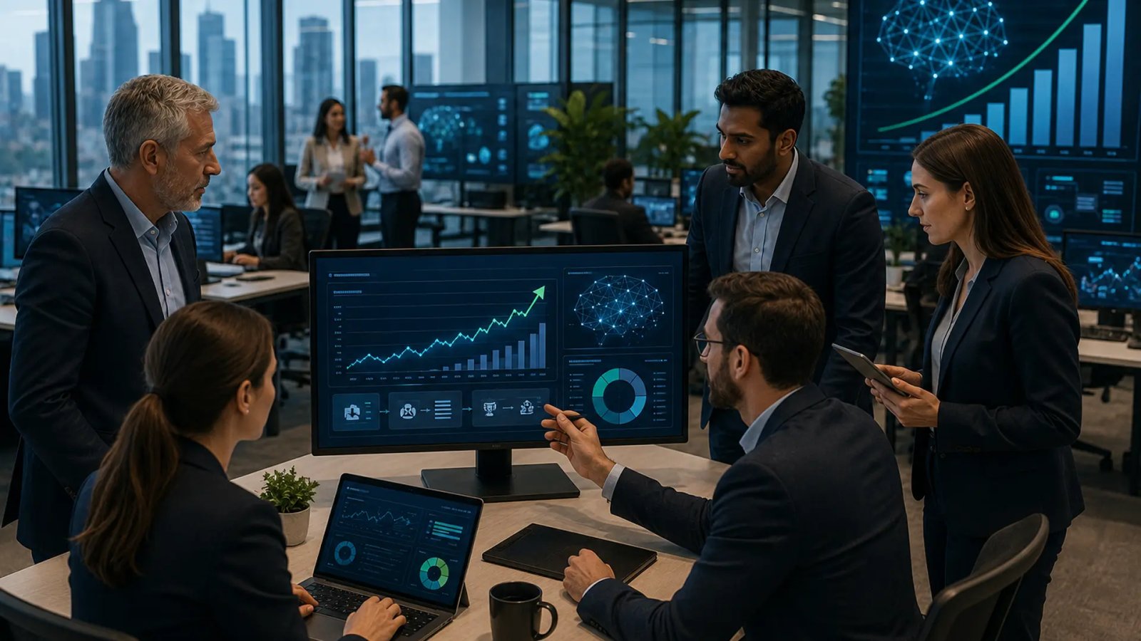 ServiceNow office building representing the company's AI-driven software business and improved financial outlook.