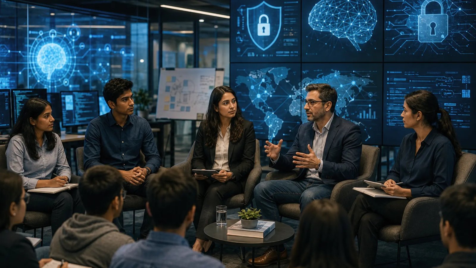 Cybersecurity professionals and students discuss future workforce needs, technology skills and career opportunities during a panel discussion.